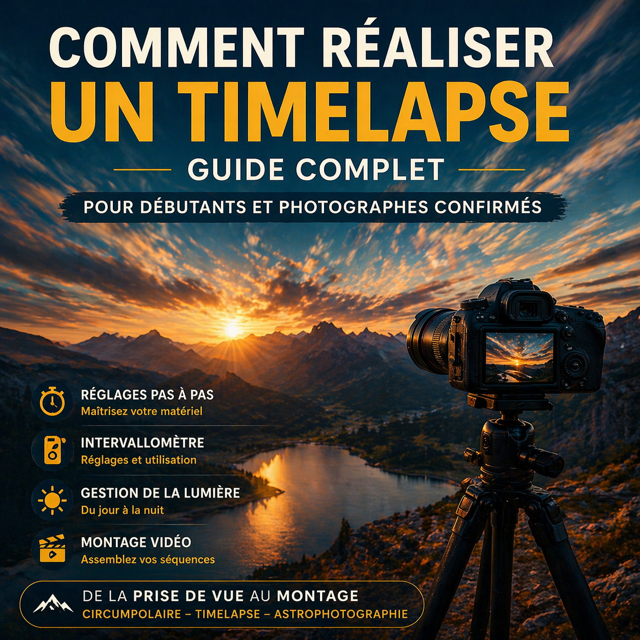 Comment réaliser un timelapse en photographie (Guide complet + stages en Gironde)