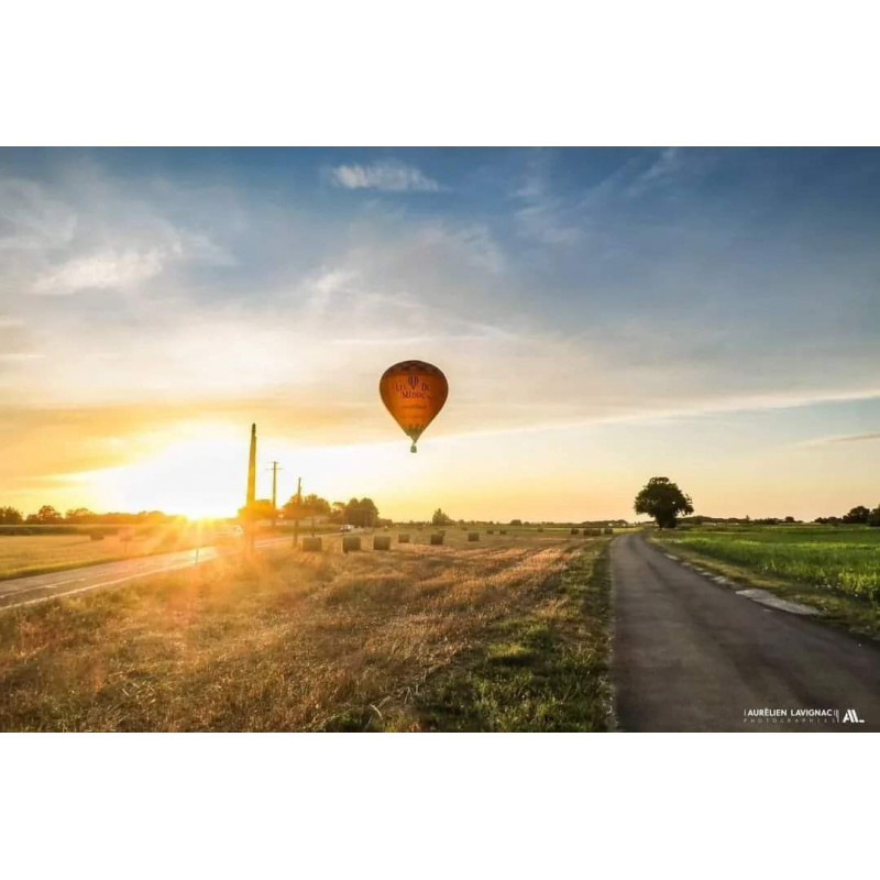 Oeuvre N°086/200, Voyage en ballon nº01 _ Montgolfière de Charente, du Médoc et de Bordeaux