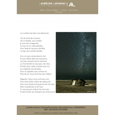 Oeuvre N°153/200, La Lumière est dans nos blessures, Cap Ferret
