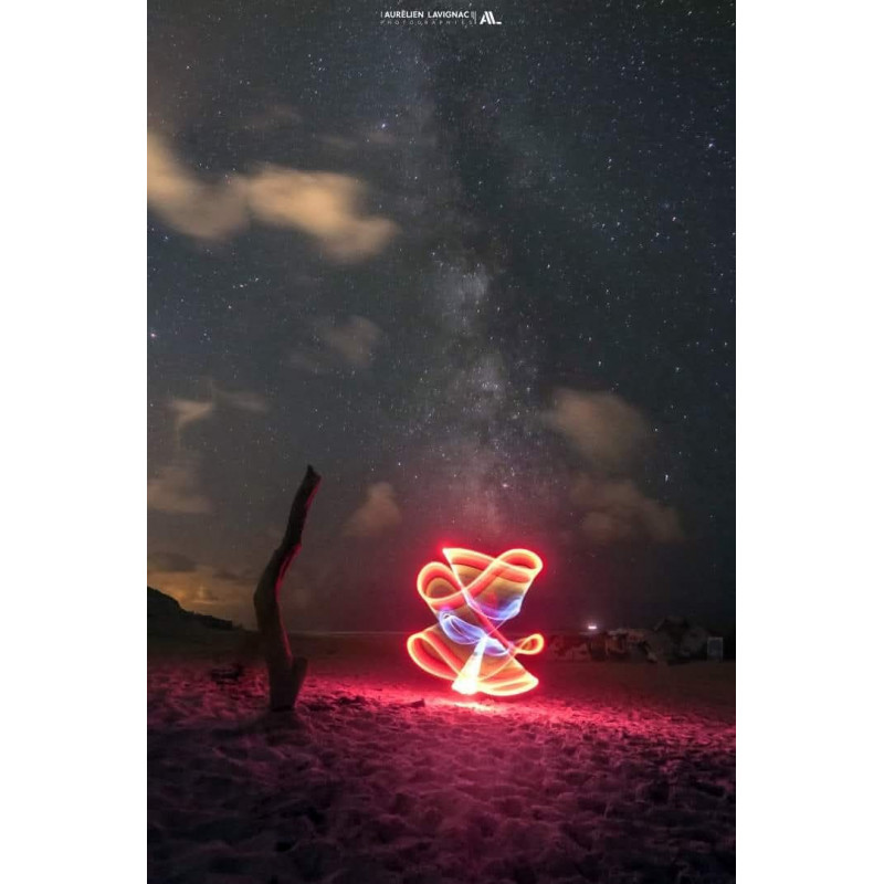 Oeuvre N°016, Ma danseuse, mon étoile _ Bassin d'Arcachon, Cap Ferret _ Lightpainting