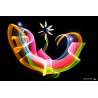 Lightpainting - Création florale en lumière _ Tirage d'art photo - Exposition Galerie - Bordeaux