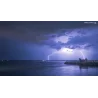 Photo d'orage sur le bassin d'Arcachon au Port de Larros à Gujan Mestras