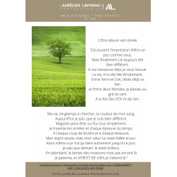 Oeuvre N°165/200,  L'Etre désuni vert dorée _ Arbres _ Lot et Garonne et Gironde