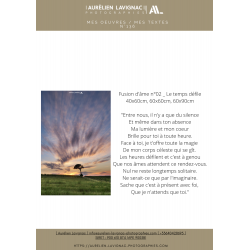 Oeuvre N°136/200, Fusion d'âme No 02 _ Le temps défile, Pellegrue, Gironde